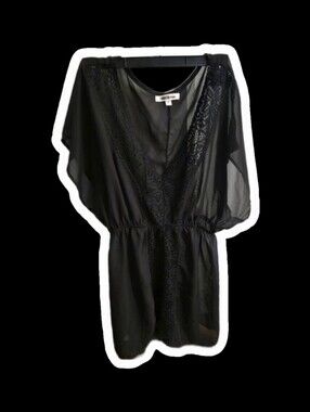 Sheer Black Lace Pool Cover Lightweight